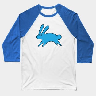 Running Little Blue Bunny Baseball T-Shirt